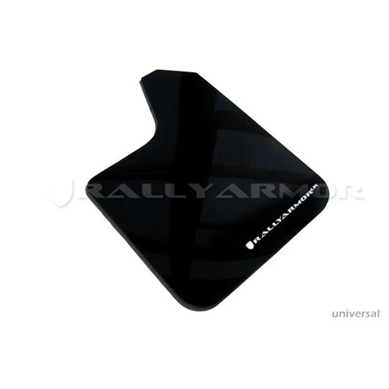 Rally Armor Black Mud Flap/White Logo(MF12-UR-BLK/