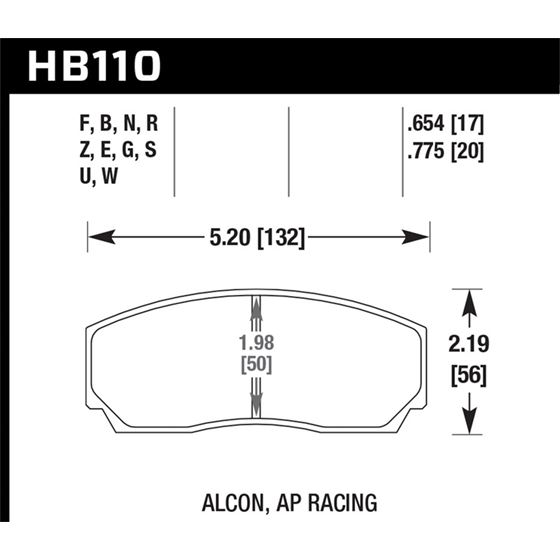 Hawk Performance HPS 5.0 Disc Brake Pad (HB110B.65