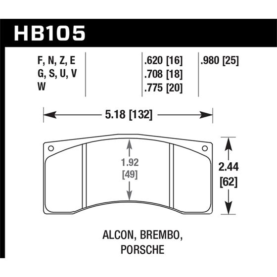 Hawk Performance HP Plus Disc Brake Pad (HB105N.62