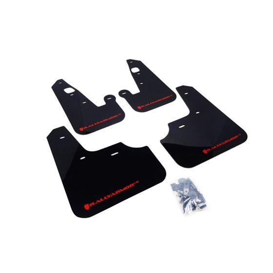 Rally Armor Black Mud Flap/Red Logo for 2009-2015