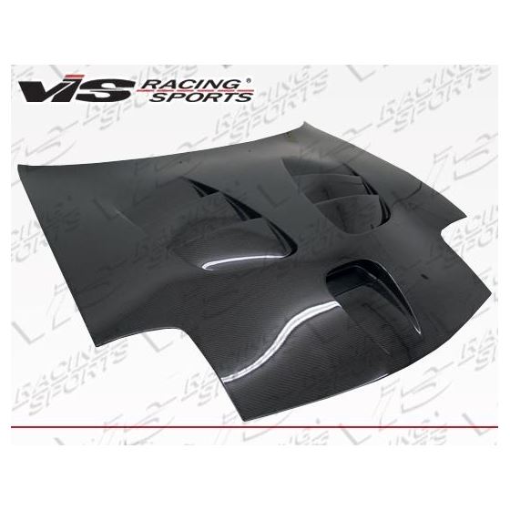 VIS Racing Fuzion Style Black Carbon Fiber Hood