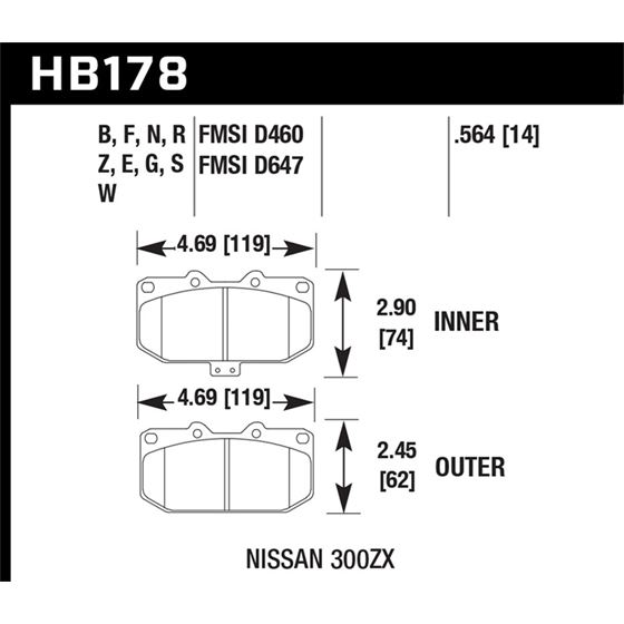 Hawk Performance ER-1 Disc Brake Pad (HB178D.564)