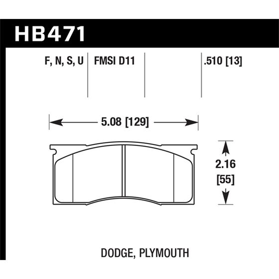 Hawk Performance HPS Brake Pads (HB471F.510)