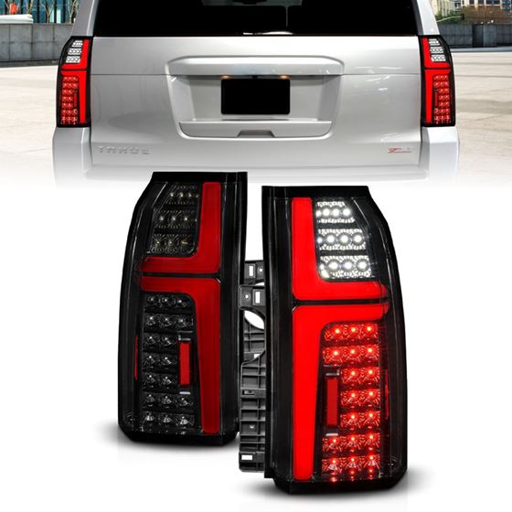 Anzo Sequential LED Tube Taillights Black for 15-2