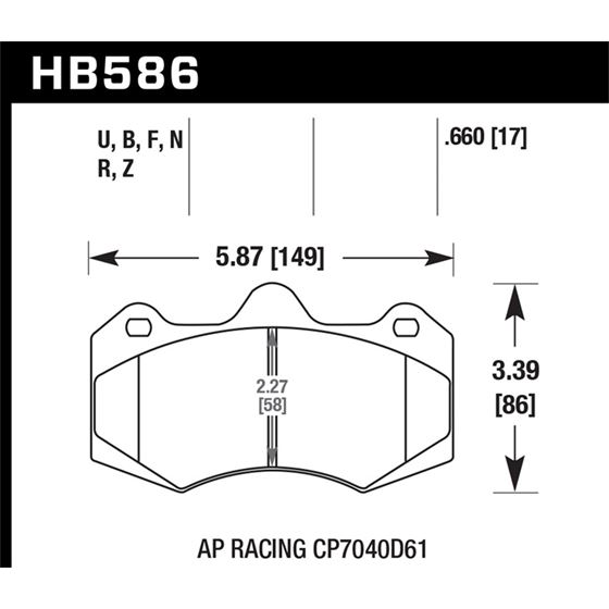 Hawk Performance Ceramic Disc Brake Pad (HB586Z.66