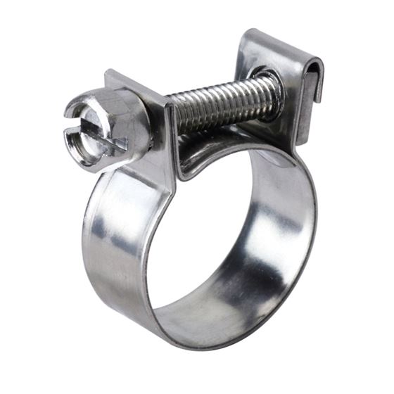 HPS Stainless steel small hose clamp, SAE size 11,