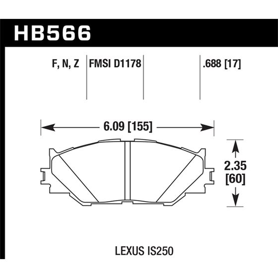 Hawk Performance HPS Brake Pads (HB566F.688)