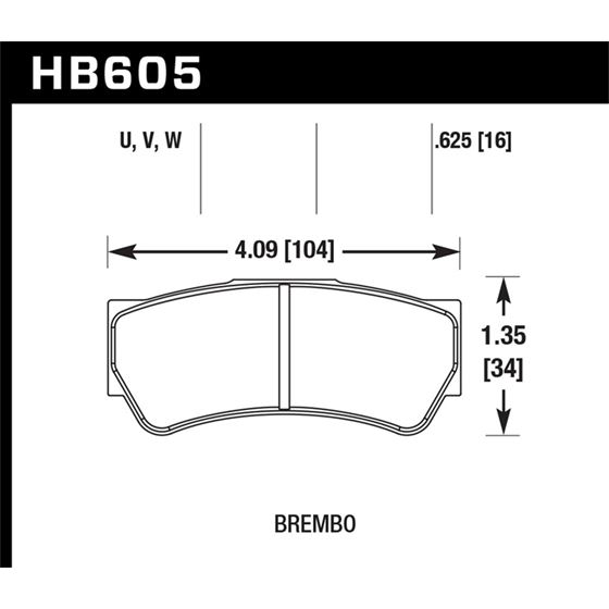 Hawk Performance DTC-80 Disc Brake Pad (HB605Q.625