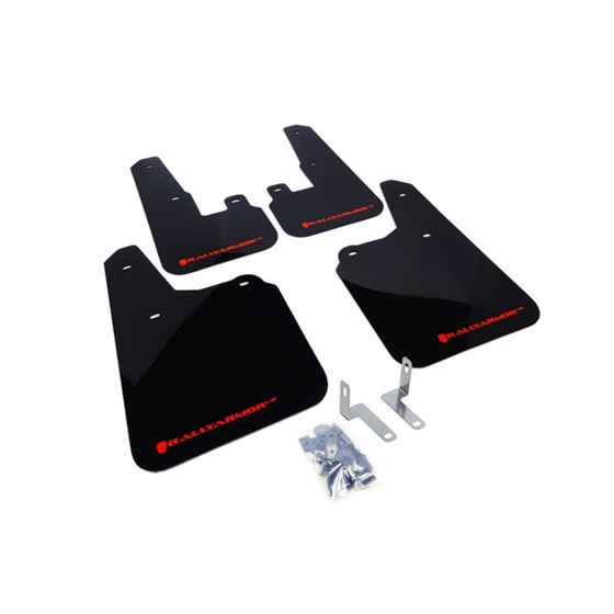 Rally Armor Black Mud Flap/Red Logo for 2010-2014