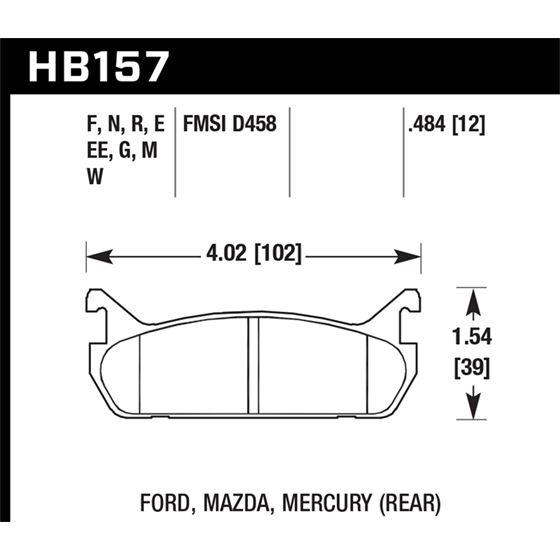 Hawk Performance HP Plus Brake Pads (HB157N.484)