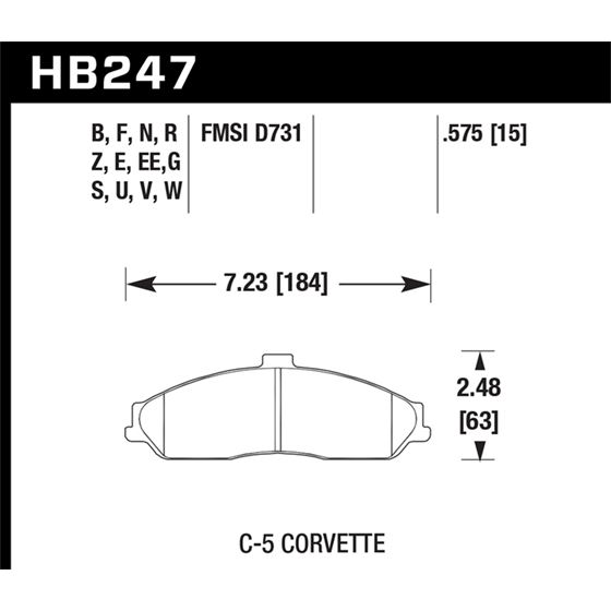 Hawk Performance DTC-70 Brake Pads (HB247U.575)