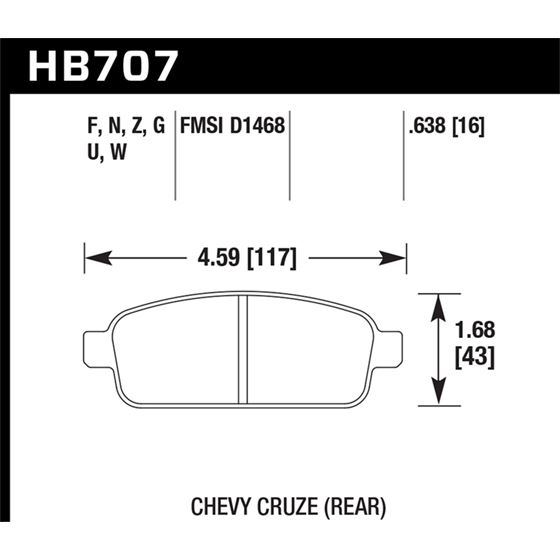 Hawk Performance DTC-60 Brake Pads (HB707G.638)
