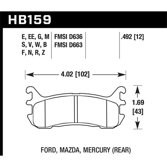 Hawk Performance HT-10 Brake Pads (HB159S.492)