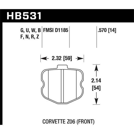 Hawk Performance ER-1 Disc Brake Pad (HB531D.570)