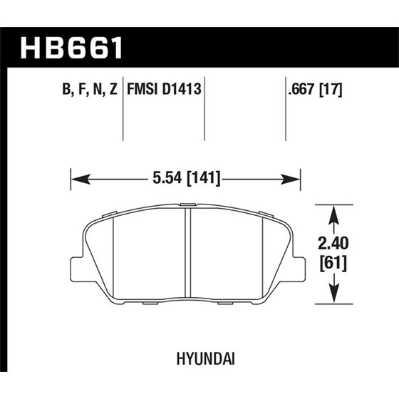Hawk Performance HP Plus Brake Pads (HB661N.667)