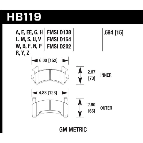 Hawk Performance HT-10 Brake Pads (HB119S.594)