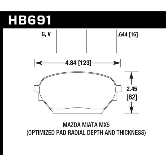 Hawk Performance DTC-50 Brake Pads (HB691V.644)