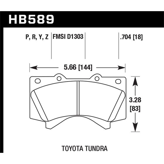 Hawk Performance Performance Ceramic Brake Pads (H