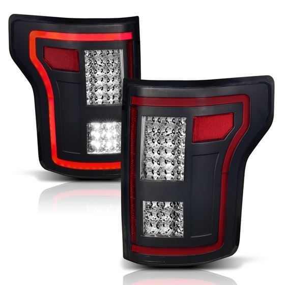 Anzo LED Taillights w/Black Sequential Lens; Pair (311293)
