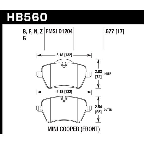 Hawk Performance HP Plus Brake Pads (HB560N.677)