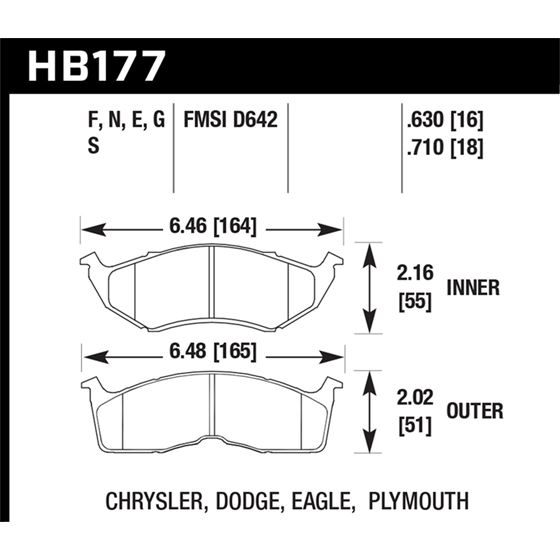 Hawk Performance HP Plus Brake Pads (HB177N.630)