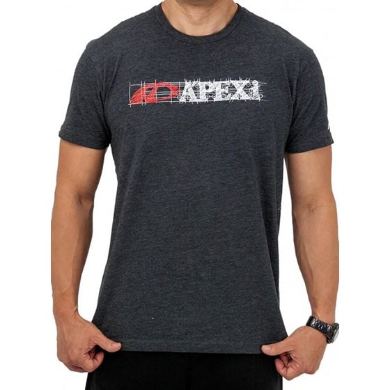 Apexi T-Shirt - Blueprint - Grey, Small (601-T17SG