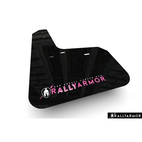 Rally Armor Black Mud Flap BCE Pink Logo for 2015-