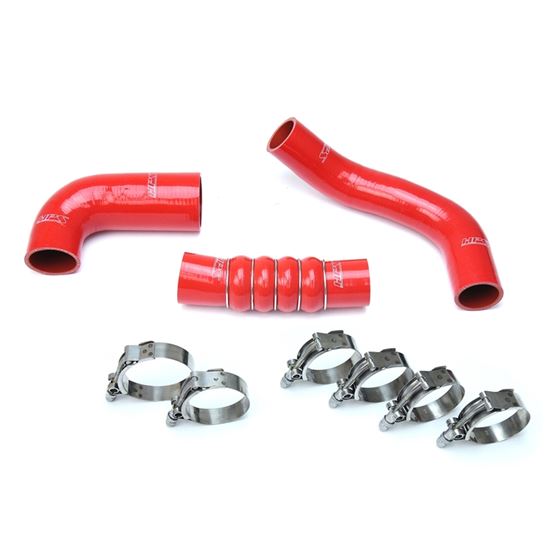 HPS Red Reinforced Silicone Intercooler Hose Kit f