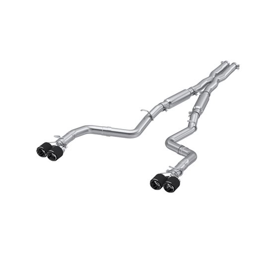 MBRP 3in. Cat Back Dual Rear Quad Tips (S71153CF)