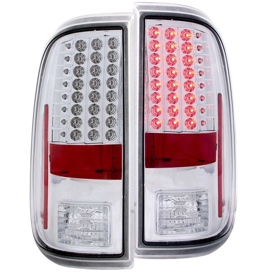 ANZO 2008-2015 Ford F-250 LED Taillights Chrome (3