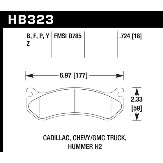 Hawk Performance HPS 5.0 Brake Pads (HB323B.724)