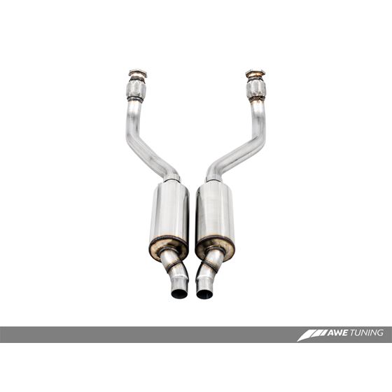 AWE Resonated Downpipe for 8R Q5 2.0T (3215-11040)