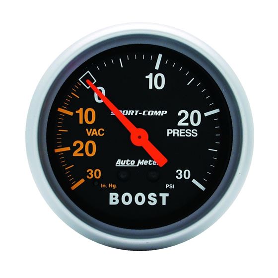AutoMeter Sport-Comp 2-5/8in 30 IN HG/30 PSI Mecha