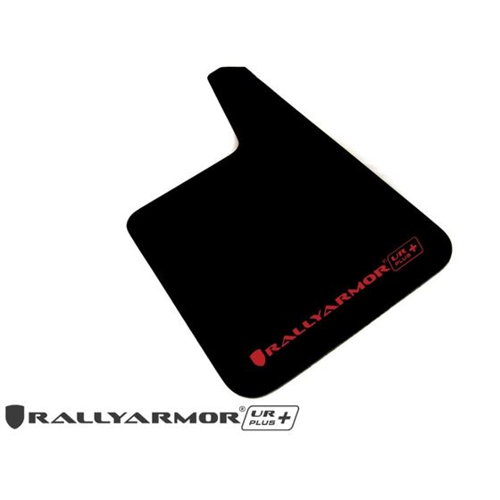 Rally Armor Black Mud Flap/Red Logo(MF20-URP-BLK/R