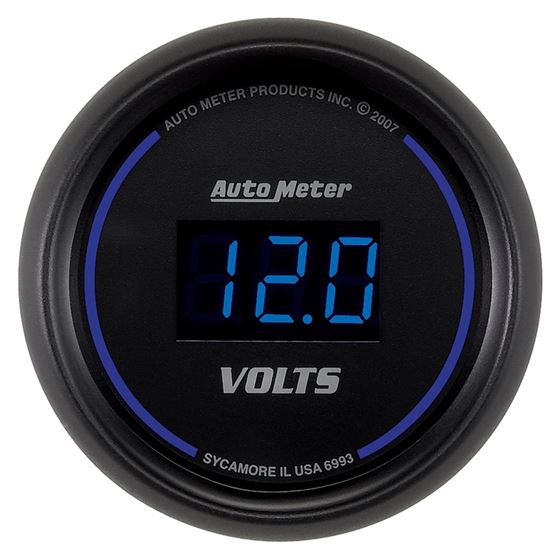 AutoMeter Cobalt Digital 52.4mm Black Voltmeter(69