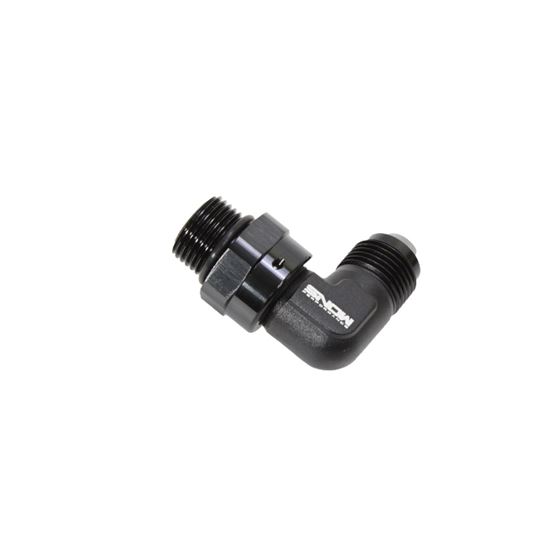 Snow -8 ORB to -8AN 90 Degree Swivel Fitting (Blac