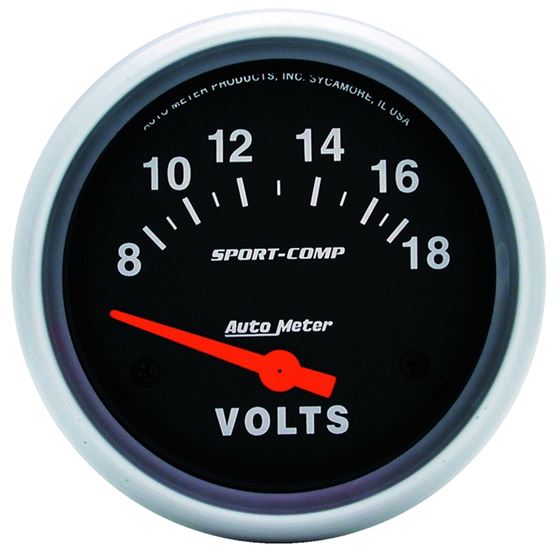 AutoMeter Sport-Comp 2 5/8in 8-18 Volt Short Sweep