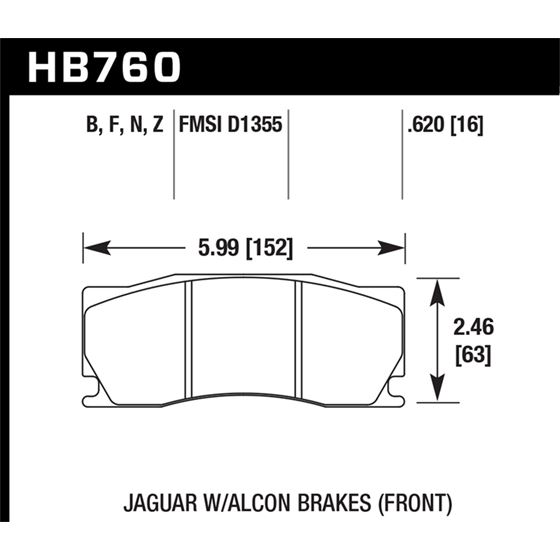 Hawk Performance HP Plus Brake Pads (HB760N.620)