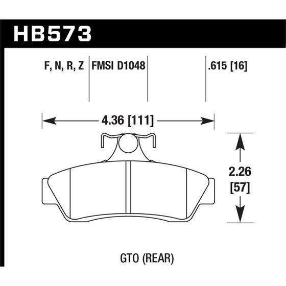 Hawk Performance HPS 5.0 Brake Pads (HB573B.615)