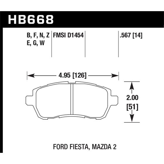 Hawk Performance DTC-60 Brake Pads (HB668G.567)