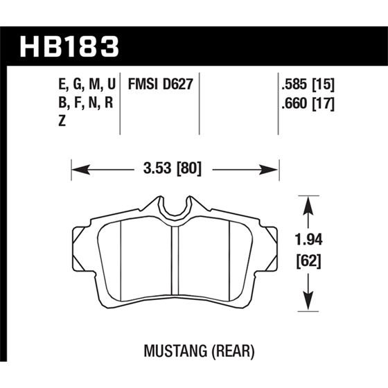 Hawk Performance Performance Ceramic Brake Pads (H