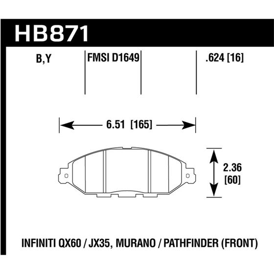 Hawk Performance HPS 5.0 Brake Pads (HB871B.624)