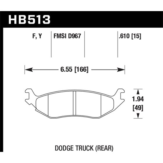 Hawk Performance HPS Brake Pads (HB513F.610)