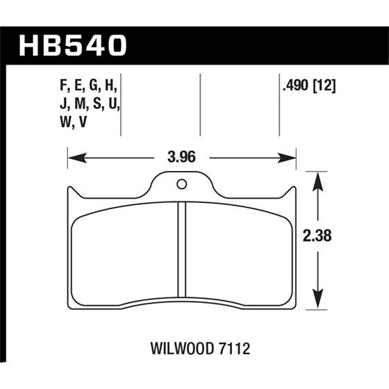 Hawk Performance DTC-70 Disc Brake Pad (HB540U.490