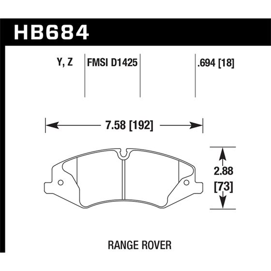 Hawk Performance Performance Ceramic Brake Pads (H