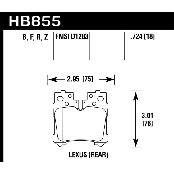 Hawk Performance HPS 5.0 Brake Pads (HB855B.724)