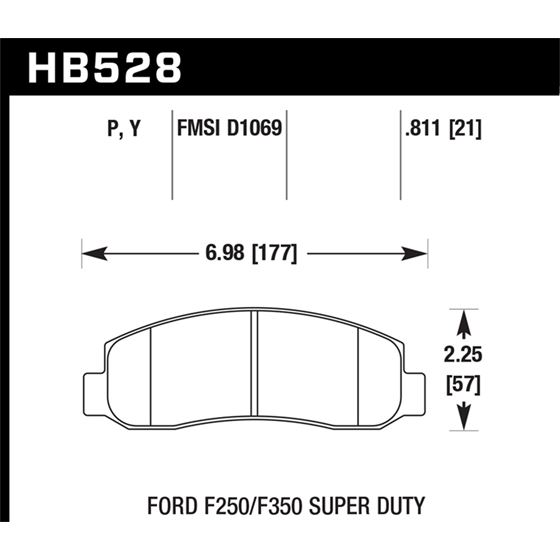 Hawk Performance Super Duty Brake Pads (HB528P.811
