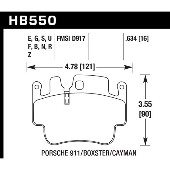 Hawk Performance DTC-70 Brake Pads (HB550U.634)