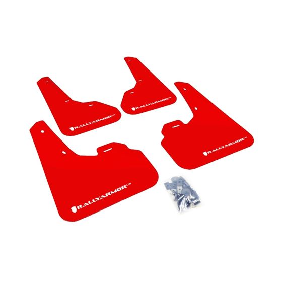 Rally Armor Red Mud Flap/White Logo for 2010-2013