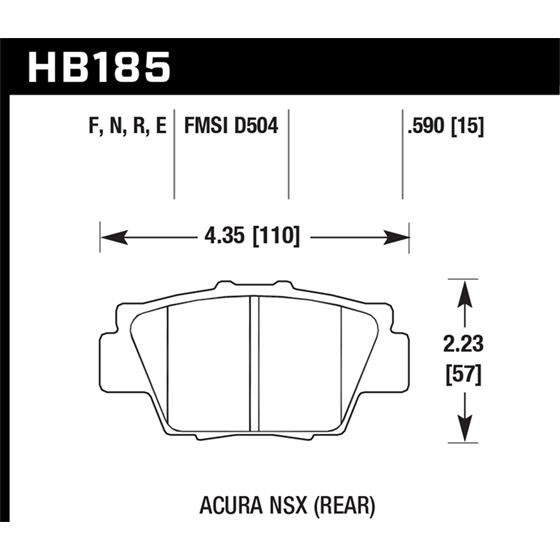 Hawk Performance Blue 9012 Brake Pads (HB185E.590)